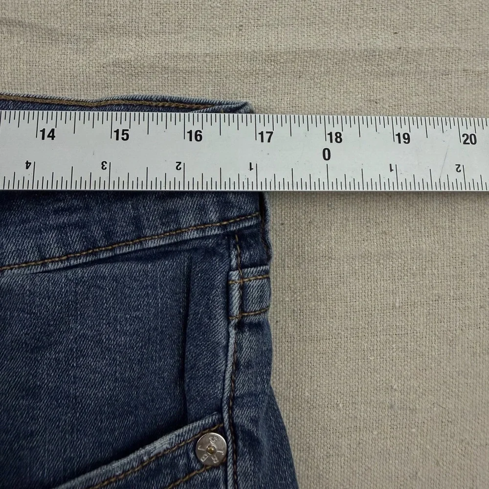 True Religion Ricky Relaxed Straight Jeans Mens 35x31 Blue Medium Wash Horseshoe
